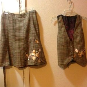 New Plaid Roxy skirt set